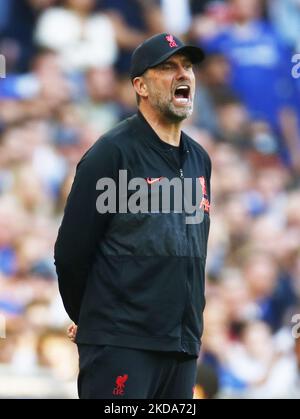 Liverpool manager Jurgen Klopp durante la finale della fa Cup tra Chelsea e Liverpool a Wembley Stadium , Londra, Regno Unito 14th maggio , 2022 (Photo by Action Foto Sport/NurPhoto) Foto Stock