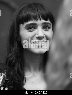 Natalia Dyer partecipa alla prima stagione 4 di Netflix Stranger Things al cinema 'Callao Cinelights' di Madrid, Spagna (Foto di Carlos Dafonte/NurPhoto) Foto Stock