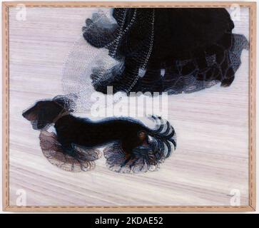 Dinamismo di un cane al Guinzaglio (dinamismo di un cane su un leash). Giacomo balla. 1912. Foto Stock