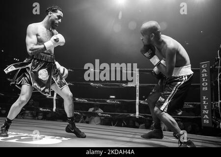 Dawne Taylor ha difeso il suo tappeto erboso al Motor City Casino di Detroit, Michigan, facendo un rapido lavoro del suo avversario Marshawn Hughes con un primo turno di knockout, raggiungendo un record professionale di 4-0 il 13 maggio 2022. (Foto di Adam J. Dewey/NurPhoto) Foto Stock