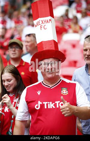 LONDRA, INGHILTERRA - MAGGIO 22: Durante la finale del Trofeo fa Buildbase 2021/2022 tra Bromley e Wrexham allo Stadio di Wembley , Londra, Regno Unito 22nd Maggio , 2022 (Photo by Action Foto Sport/NurPhoto) Foto Stock