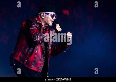 Il cantante italiano Vasco Rossi in concerto all'Ippodromo San Siro di Milano il 24 2022 maggio (Foto di Mairo Cinquetti/NurPhoto) Foto Stock