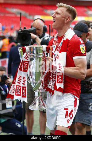 LONDRA, INGHILTERRA - 29 MAGGIO: Durante il Campionato Play -Off finale tra Huddersfield Town e Nottingham Forest a Wembley Stadium , Londra, Regno Unito 29th maggio , 2022 (Photo by Action Foto Sport/NurPhoto) Foto Stock