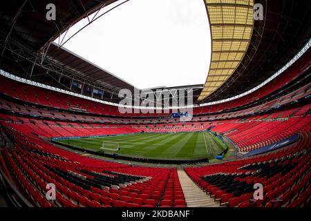 Wembley Stadium nella foto durante la Conmebol - UEFA Cup of Champions Finalissima tra Italia e Argentina al Wembley Stadium, Londra, mercoledì 1st giugno 2022. Foto Stock