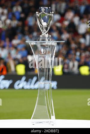 LONDRA, INGHILTERRA - GIUGNO 01:Finalissima Conmegol - Coppa UEFA dei campioni Trofeo durante Finalissima Conmegol - Coppa UEFA dei campioni tra Italia e Argentina allo Stadio di Wembley , Londra, Regno Unito 01st Giugno, 2022 (Photo by Action Foto Sport/NurPhoto) Foto Stock