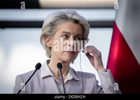 Ursula von der Leyen a Varsavia, Polonia il 2 giugno 2022 (Foto di Mateusz Wlodarczyk/NurPhoto) Foto Stock