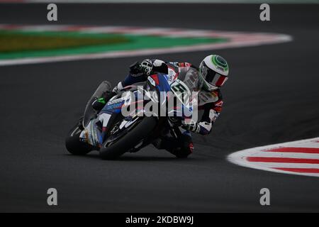 NÂ°50 Eugene Laverty IRL BMW M1000 RR Bonovo MGM Racing durante il Mondiale Superbike - SBK Pirelli Emilia-Romagna Round FIM Superbike World Championship 2022 - Libere e Qualifiche il 10 giugno 2022 sul circuito Mondiale di Misano 'Marco Simoncelli' a Misano Adriatico, Italia (Foto di otto Moretti/LiveMedia/NurPhoto) Foto Stock