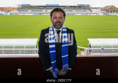 Paul Hartley viene svelato come il nuovo manager di Hartlepool United a Victoria Park, Hartlepool, lunedì 13th giugno 2022. (Foto di Mark Fletcher/MI News/NurPhoto) Foto Stock