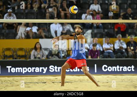 Daniele Lupo (ITA) durante il Campionato Mondiale di Beach Volleyball Round del 32 del 15th giugno 2022 al Foro Italico di Roma. (Foto di Domenico Cippitelli/LiveMedia/NurPhoto) Foto Stock