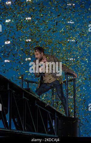 Il cantautore Cesare Cremonini suona dal vivo a Padova il 18 giugno 2022. (Foto di Roberto Silvino/NurPhoto) Foto Stock