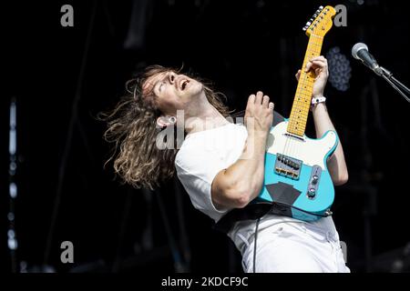 Gli idles suonano dal vivo al Pinkpop Festival 2022 il 17 giugno 2022 a Megaland Landgraaf, Paesi Bassi. (Foto di Roberto Finizio/NurPhoto) Foto Stock