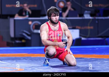 Victor ciobanu (MDA) vs Taleh Mammadov (AZE) GR 63kg durante la Wrestling 2022 Ranking Series (day1) il 22 giugno 2022 al Matteo Pellicone di Roma (Foto di Luigi Mariani/LiveMedia/NurPhoto) Foto Stock