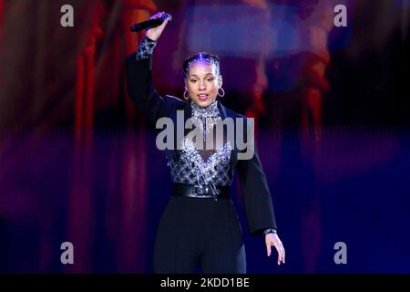 Alicia Keys concerto dal vivo al Mediolanum Forum di Assago 28 2022 giugno (Foto di Andrea Ripamonti/NurPhoto) Foto Stock