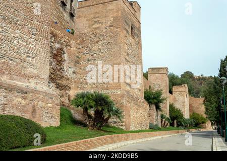 Malaga, Spagna - 29 ottobre 2022: L'Alcazaba di Malaga Foto Stock