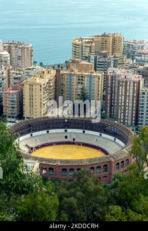 Malaga, Spagna - 29 ottobre 2022: Plaza de toros de la Malagueta a Malaga. Foto Stock