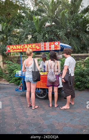 Street Food Cart Stall Pattaya Thailandia Foto Stock