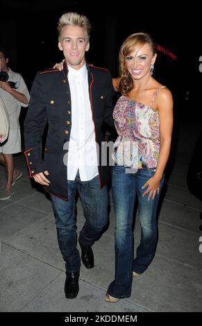 23 settembre 2009 West Hollywood, CA. Aaron carter e Karina Smirnoff Celebrity avvistamenti a milioni di milkshakes in West Hollywood © L.Martinez/JpegFato **NON ESCLUSIVA PAP** Foto Stock