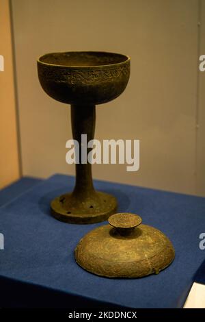 Reliquie culturali dei vasi di bronzo della cultura Bashu e Sichuan nell'antica Cina Foto Stock