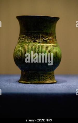 Reliquie culturali dei vasi di bronzo della cultura Bashu e Sichuan nell'antica Cina Foto Stock