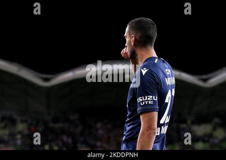 Melbourne, Australia, 4 novembre 2022. Roderick Miranda of Melbourne Victory durante la partita di calcio maschile della A-League tra Melbourne Victory e Newcastle Jets all'AAMI Park il 04 novembre 2022 a Melbourne, Australia. Credit: Dave Hewison/Speed Media/Alamy Live News Foto Stock