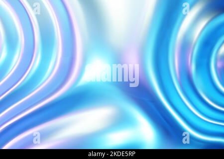 Blu chiaro liquido metallo fuso astratto sfondo ondulato con riflesse Illustrazione Vettoriale