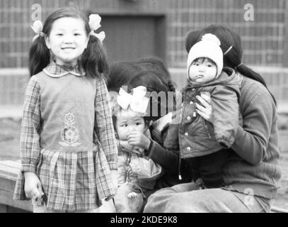 Volti della Mongolia secondo la regola comunista 1982 mostra questa foto, MNG, Mongolia Foto Stock