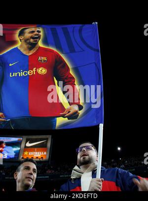 Sabadell, Barcellona, Spagna. 5th Nov 2022. Barcellona Spagna 05.11.2022 sostenitore FC Barcellona durante la Liga Santander tra FC Barcellona e UD Almeria a Camp Nou il 05 novembre 2022 a Barcellona. (Credit Image: © Xavi Urgeles/ZUMA Press Wire) Foto Stock