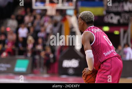 Bonn, Germania. 05th Nov 2022. Basketball Bundesliga Matchday 6, Telekom Basket Bonn - MLP Academy Heidelberg, TJ Shorts II (Bonn) Credit: Juergen Schwarz/Alamy Live News Foto Stock