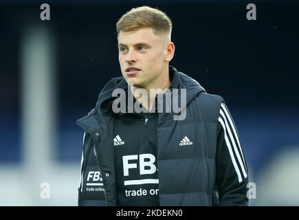 Liverpool, Inghilterra, 5th novembre 2022. Harvey Barnes di Leicester City durante la partita della Premier League al Goodison Park, Liverpool. Foto di credito dovrebbe essere: Lexy Ilsley / Sportimage Foto Stock