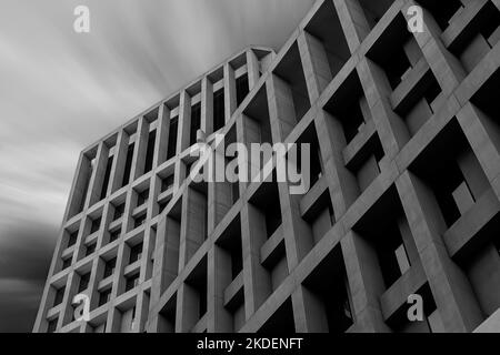 Msheireb, Qatar - 18 marzo 2022: Architettura della costruzione del centro di Mushreib Foto Stock