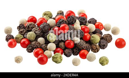 Mix di pepe, tutta la profondità di campo, il tracciato di ritaglio Foto Stock