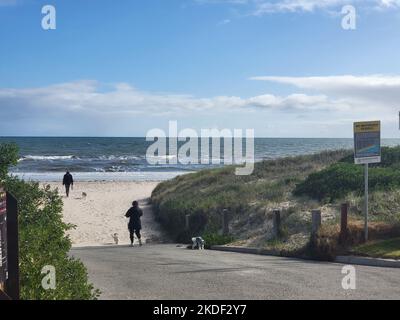 Henley Beach Jetty, Adelaide, South Australia Foto Stock