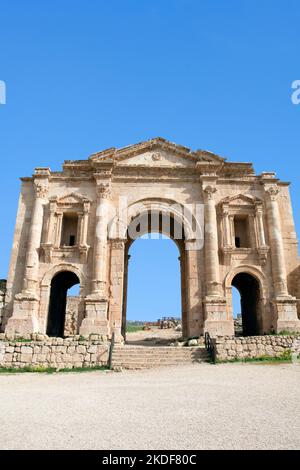 Arco di Adriano Jerash Giordania 1 Foto Stock