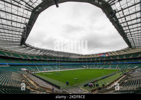 Twickenham, Regno Unito. 06th Nov 2022. Veduta generale dello stadio di Twickenham, sede dell'Inghilterra Rugby durante la partita internazionale autunnale Inghilterra vs Argentina allo stadio di Twickenham, Twickenham, Regno Unito, 6th novembre 2022 (Photo by Craig Thomas/News Images) a Twickenham, Regno Unito il 11/6/2022. (Foto di Craig Thomas/News Images/Sipa USA) Credit: Sipa USA/Alamy Live News Foto Stock