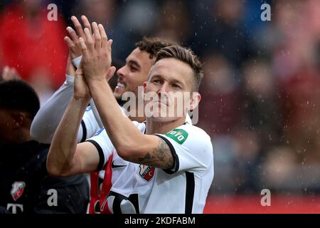 UTRECHT - Jens Toornstra del FC Utrecht dopo la partita olandese di Eredivie tra FC Utrecht e FC Groningen allo stadio Galgenwaard il 6 novembre 2022 a Utrecht, Paesi Bassi. ANP JEROEN PUTMANS Foto Stock