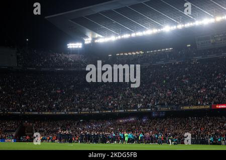 Gerard Pique del FC Barcelona addio durante la partita Liga tra il FC Barcelona e UD Almeria allo Spotify Camp Nou di Barcellona, Spagna. Foto Stock