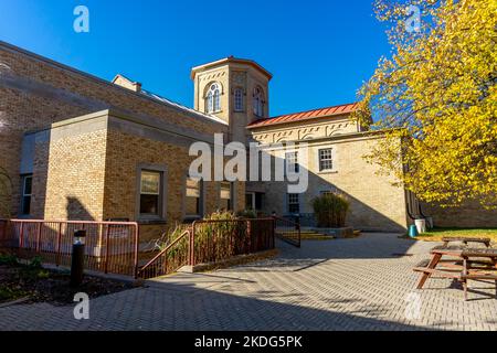 Southwestern Public Health (ex prigione vecchia di Oxford) - situato a Woodstock, Ontario, Canada - costruito nel 1854 Foto Stock