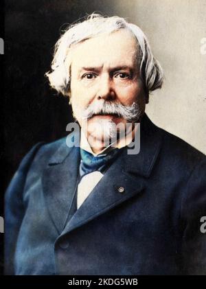 Ritratto di Edmond de Goncourt (1822-1896), scrittore francese, critico letterario, critico d'arte, editore di libri e fondatore dell'Academie Goncourt. Foto Stock