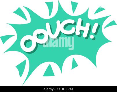 Adesivo di reazione emotiva in stile fumetto retro Illustrazione Vettoriale