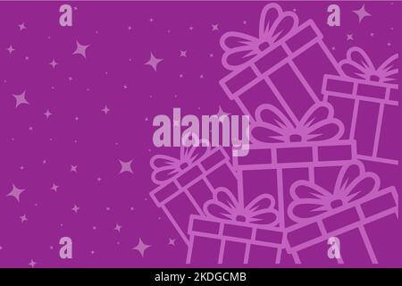 Presenta grafica natale carta regalo grafica vettoriale Foto Stock