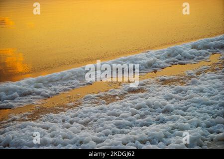 Estrazione di sale sul lago salato, vicino a Baku. Azerbaigian Foto Stock