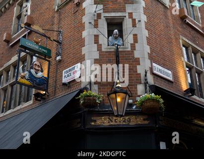 Pub Sign Shakespeare's Head Public House Great Marlborough Street Westminster London West End Foto Stock