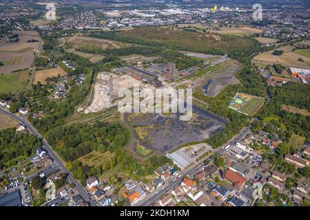 Veduta aerea, torre della testa di martello in ex collirio Ost Heinrich Robert, Herringen, Hamm, Ruhr, Renania settentrionale-Vestfalia, Germania, Bergwerk, Heinrich Foto Stock