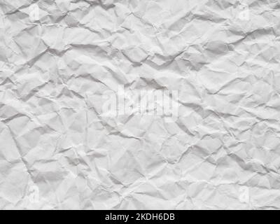 Grana carta bianca stropicciata. Pagina o foglio per decorazione interna ed esterna. Sfondo per artigianato, decorazione disegni di nuovo anno, testo Foto Stock