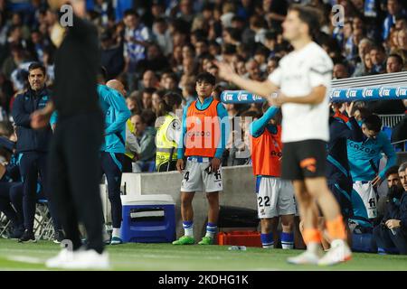 San Sebastian, Spagna. 6th Nov 2022. Takefusa Kubo (Sociedad) Football/Soccer : incontro spagnolo 'la Liga Santander' tra Real Sociedad 1-1 Valencia CF all'Arena reale di San Sebastian, Spagna . Credit: Mutsu Kawamori/AFLO/Alamy Live News Foto Stock