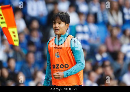 San Sebastian, Spagna. 6th Nov 2022. Takefusa Kubo (Sociedad) Football/Soccer : incontro spagnolo 'la Liga Santander' tra Real Sociedad 1-1 Valencia CF all'Arena reale di San Sebastian, Spagna . Credit: Mutsu Kawamori/AFLO/Alamy Live News Foto Stock