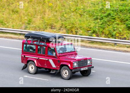 1996, 90s, novanta rosso Land Rover Foto Stock