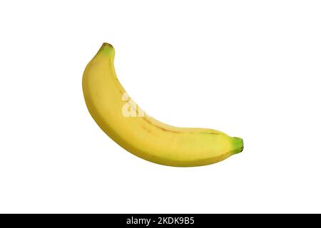 Un dito di banana fresca matura isolato su sfondo bianco Foto Stock