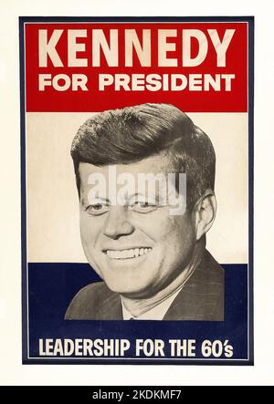 JFK John F Kennedy per presidente - Poster della Campagna Presidenziale del 1960 Foto Stock