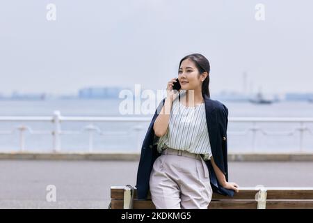 Giovane donna giapponese ritratto Foto Stock